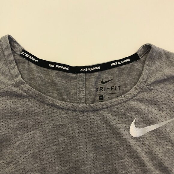 Nike Running Dri-Fit Tank Top Size M Gray Breathable - Picture 2 of 16